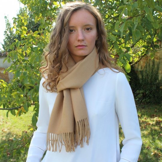 Camel alpaca scarf